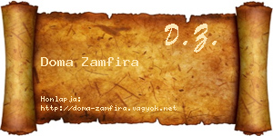 Doma Zamfira névjegykártya